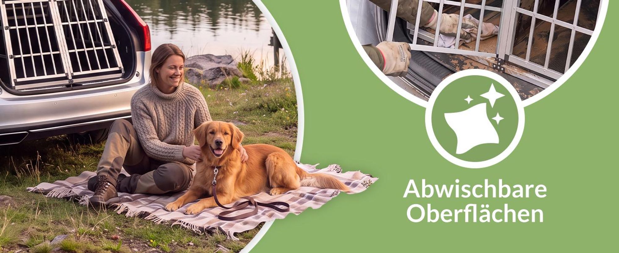 CADOCA® Hundebox L Aluminium 66 x 90 x 72cm