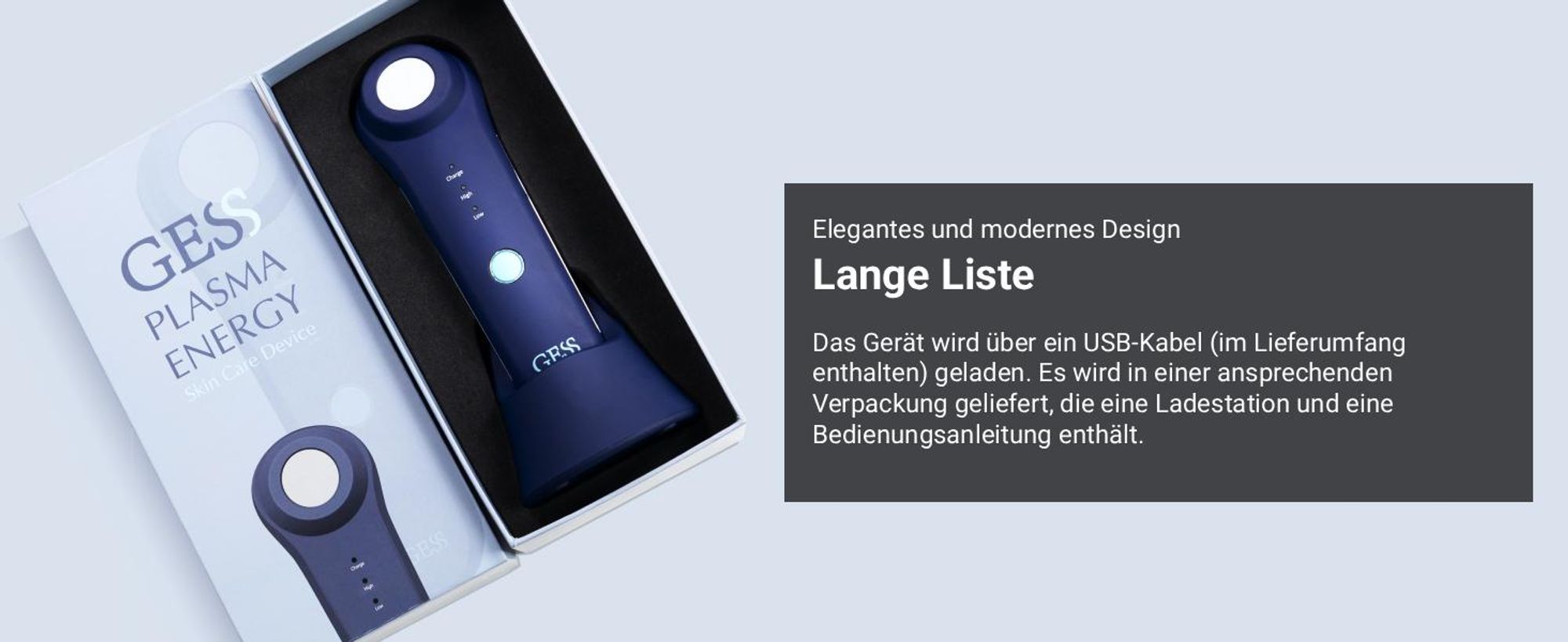 GESS Plasma Kaltplasma Hochfrequenzgerät – Anti-Falten, Akne, RF Lift & Ultraschall