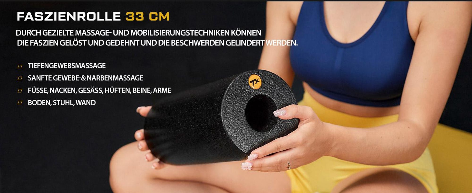 TREX SPORT Faszienrolle Massageball 3er Set TX-035EPS | EPP Massagerolle, Massagebälle | Triggerpunkt, Rückenmassage, Selbstmassage, mit Tragetasche