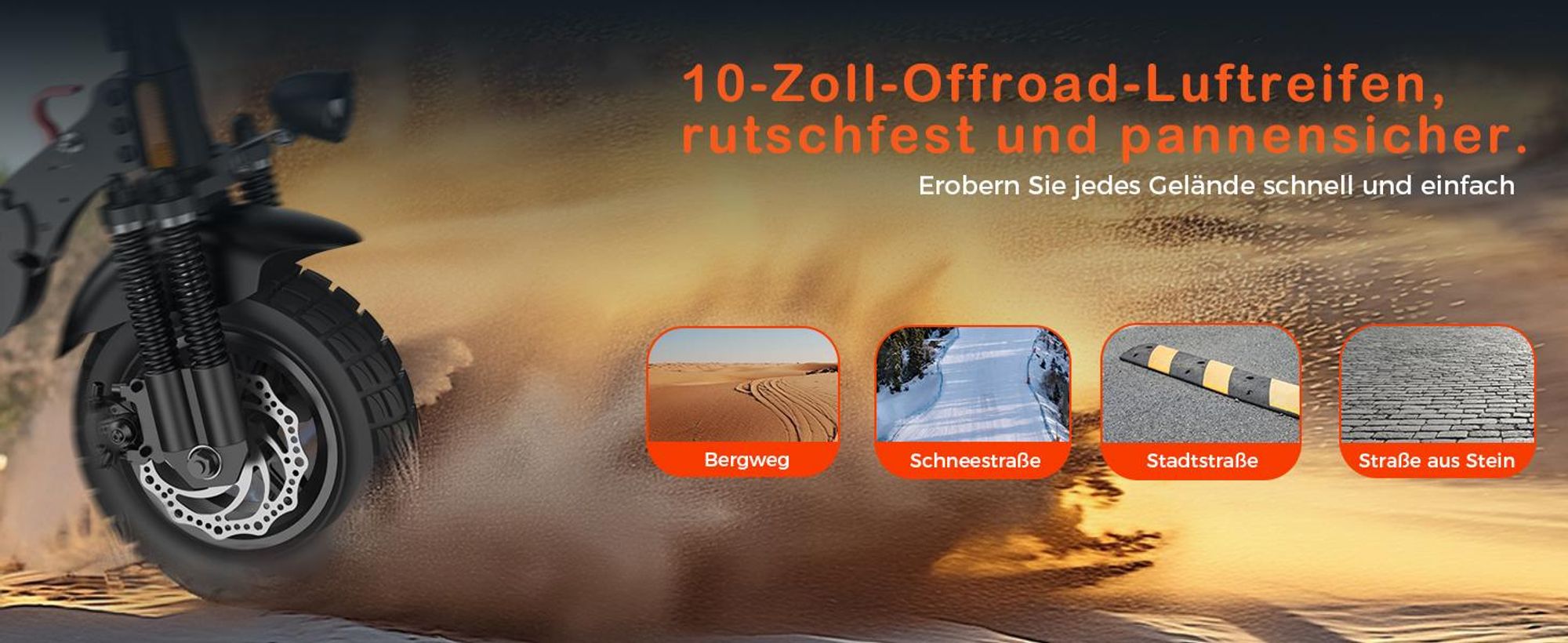E Scooter mit Straßenzulassung, 10 Zoll Offroad Luftreifen, Batterie 12,5 Ah 60–70 km Reichweite, LCD-Instrumententafel, Maximale Tragfähigkeit 150 kg