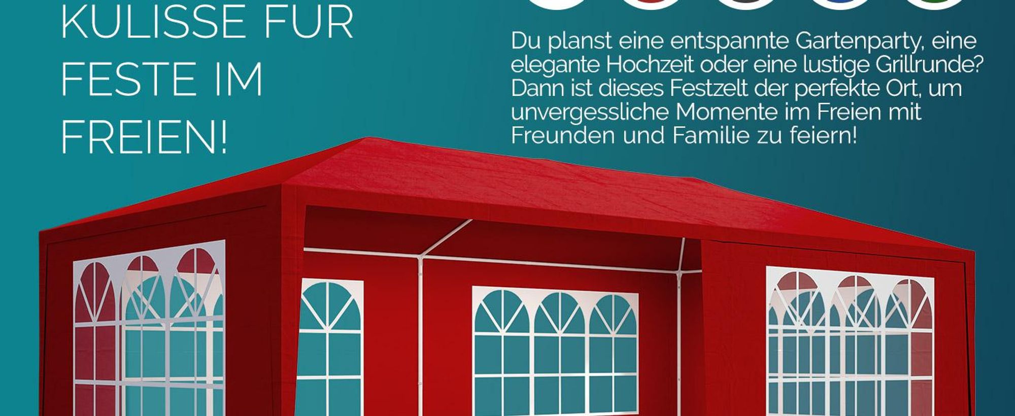 CASARIA Pavillon 3x6m UV-Schutz