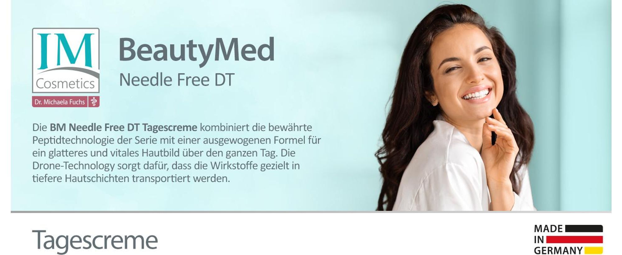 Genius IM Cosmetics BeautyMed Needle Free DT Tagescreme 50 ml - Hochdosierte Anti Aging & Feuchtigkeitscreme mit Hyaluronsäure Dr. Michaela Fuchs