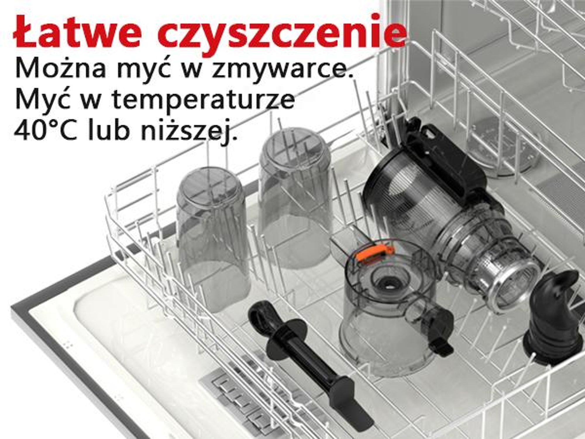 LINKChef SJ-051-EU-BL Wolnoobrotowa Sokowirówka -   200W Moc 1.2L Duża pojemność Dwie tacki do podawania sokuŁatwe czyszczenie - Czarny