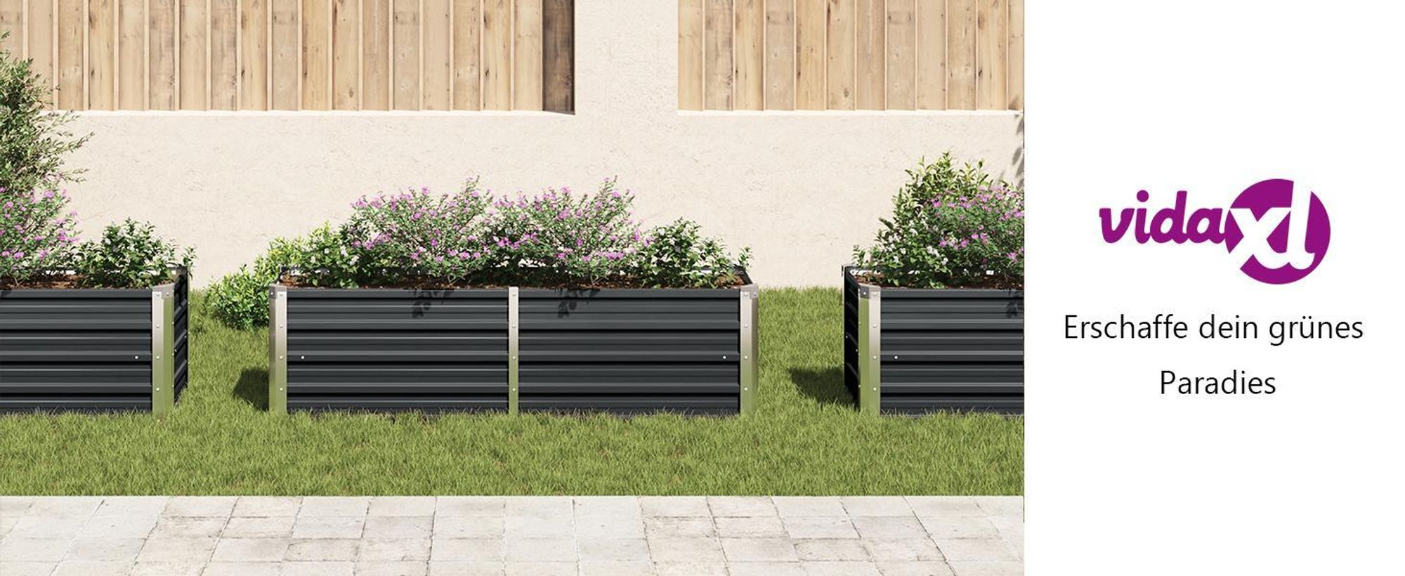 vidaXL Garten-Hochbeet Anthrazit 160 x 40 x 45 cm Verzinkter Stahl