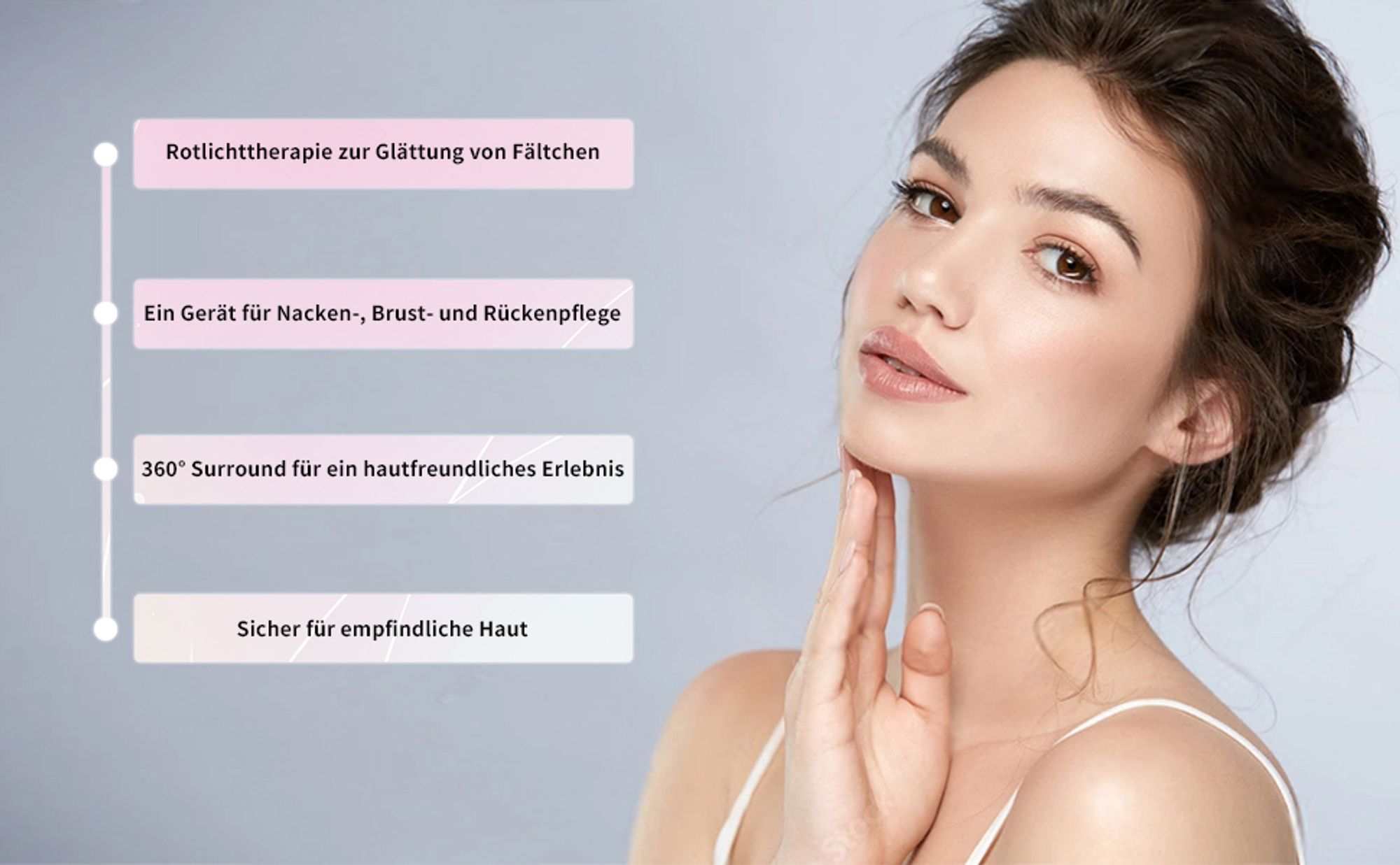 Cool-i® LED-Halsmaske mit Rotlicht & Infrarot – Ergänzende Lichtpflege für Nacken & Dekolleté, FDA