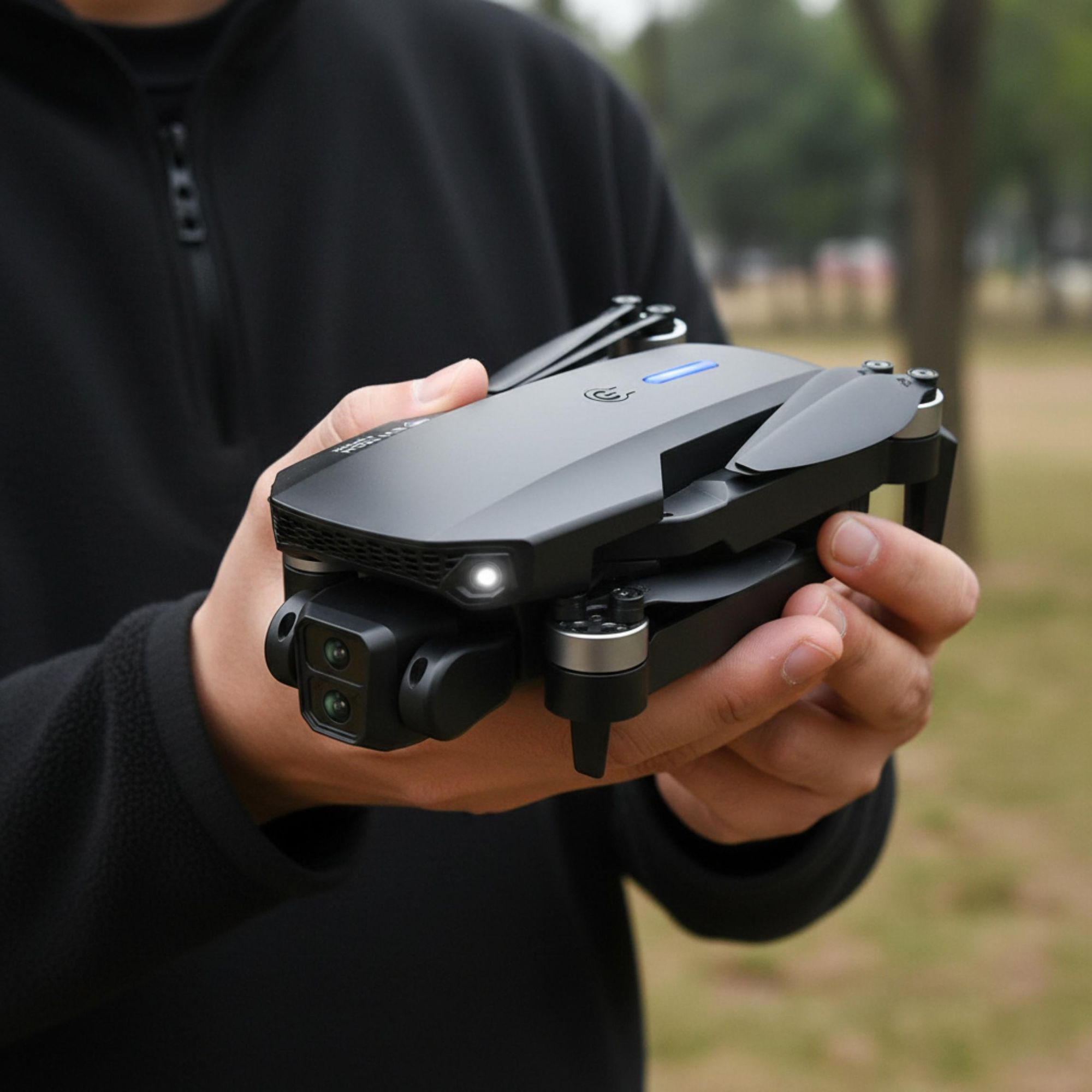 Drohne mit 2 Kameras & Brushless Motor, FlyPro2X Spielzeug Quadcopter für Anfänger, 30 Min Flugzeit (3 Akkus), FPV WiFi & Koffer, EVI TECH Service PL