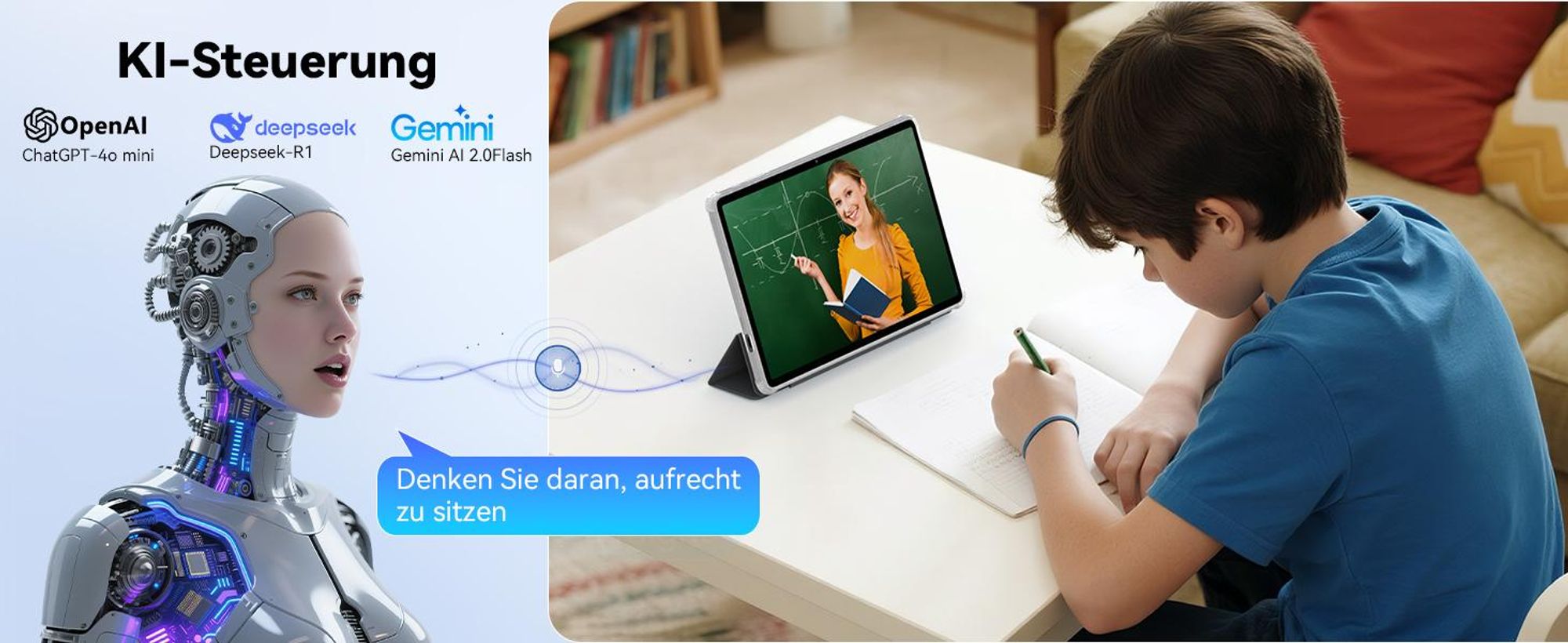 VekfulPC 10 Zoll Set Tablet, 24(8+16)GB RAM+256GB ROM (2TB TF), Android 16/5000mAh/Widevine L1/5G WiFi/Face ID, Grau