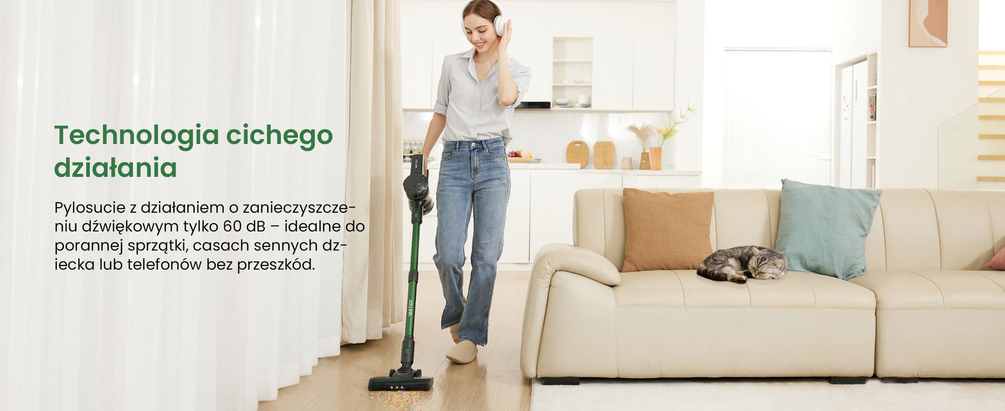Bezprzewodowy odkurzacz Vactidy V9 Pro 40000 Pa, odkurzacz akumulatorowy 8 w 1, ręczny odkurzacz samostojący 45 min, odkurzacz do dywanów dla osób cierpiących na alergie i sierść zwierząt domowych