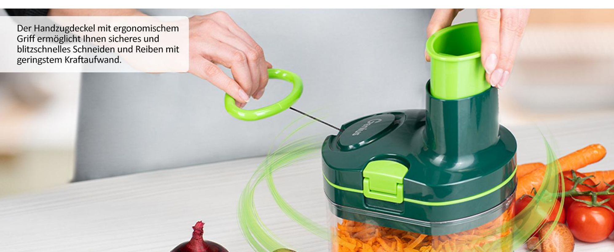 Nicer Dicer Pegasus, Set 14-tlg., grün