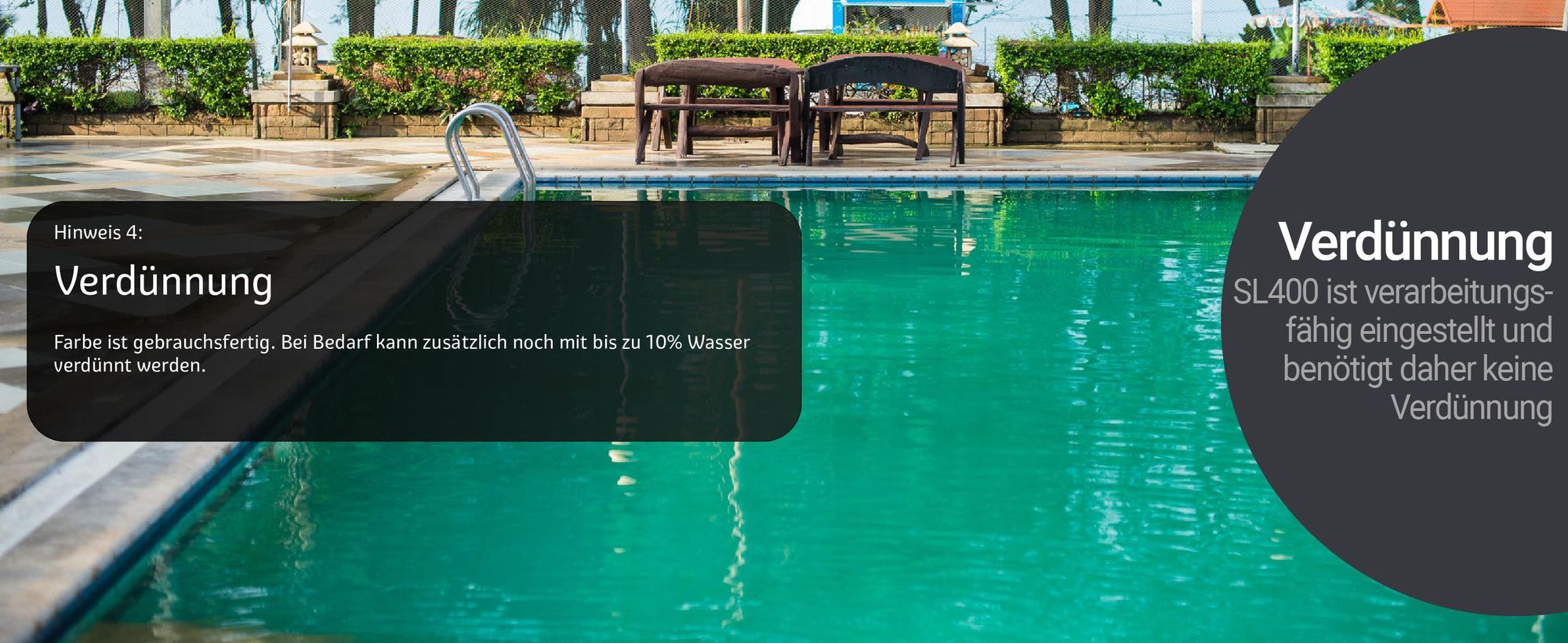 SL400 Schwimmbadfarbe Verdünnung