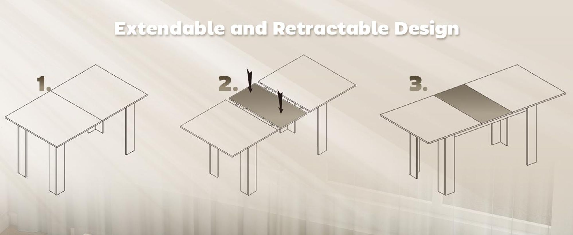 Rozkładany stół jadalny HOMCOM 180–260 x 90 cm, stół kuchenny dla 8–10 osób, dąb