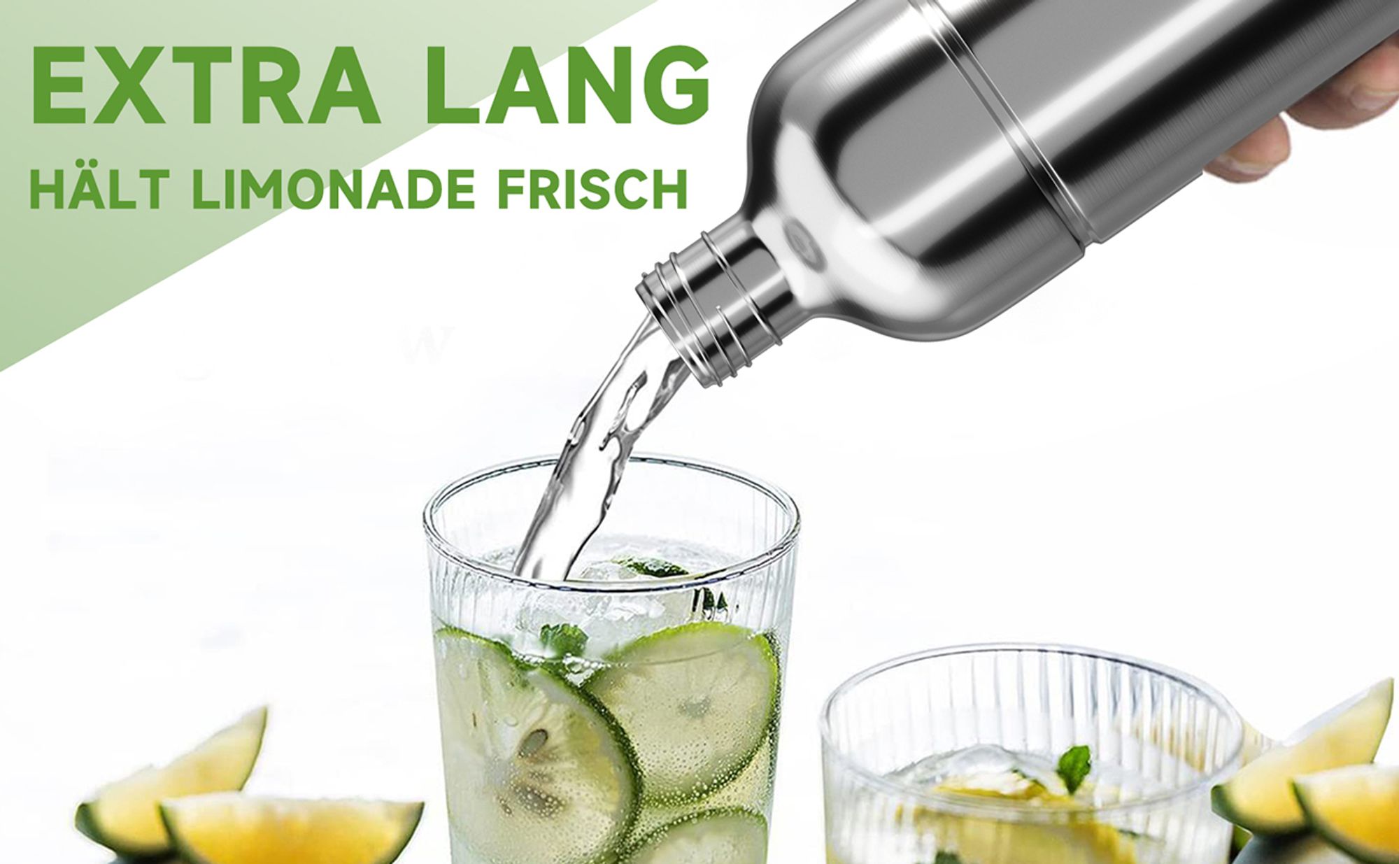 HOMELUX Wassersprudler, Sprudelwasser Maschine Mit 1L PET-Flaschen&1L 316 Edelstahl Flasche, Soda Maker, Wasser Sprudel GeräT, Schwarz
