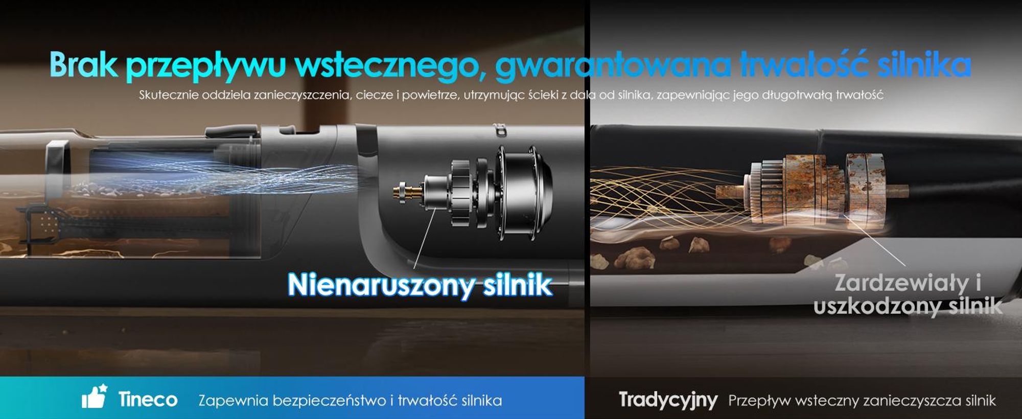 Tineco Floor ONE S7 Stretch Ultra odkurzacz bezprzewodowy 2w1 na mokro i sucho, FlashDry 85°C, 180° antysplątanie, 50 min pracy Flashdry 85℃