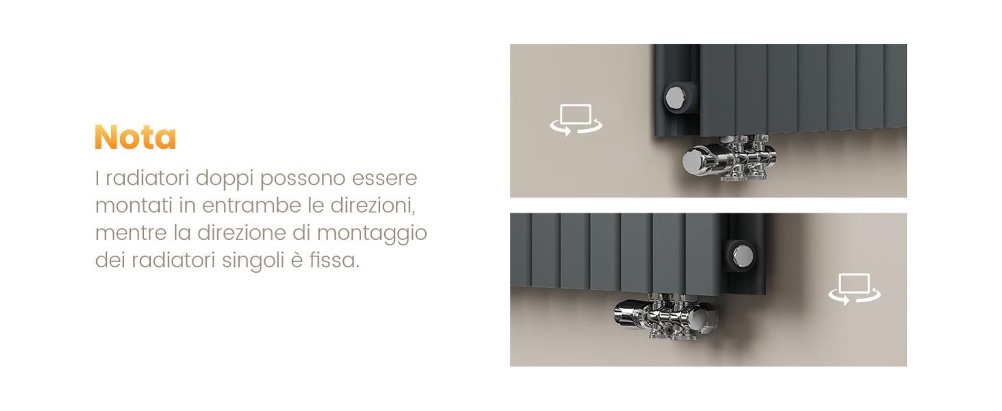 EMKE Design Radiatore a pannello orizzontale 630x1006 mm 712 W Radiatore piatto antracite Radiatore a strato singolo in acciaio SPCC Attacco laterale senza resistenza elettrica