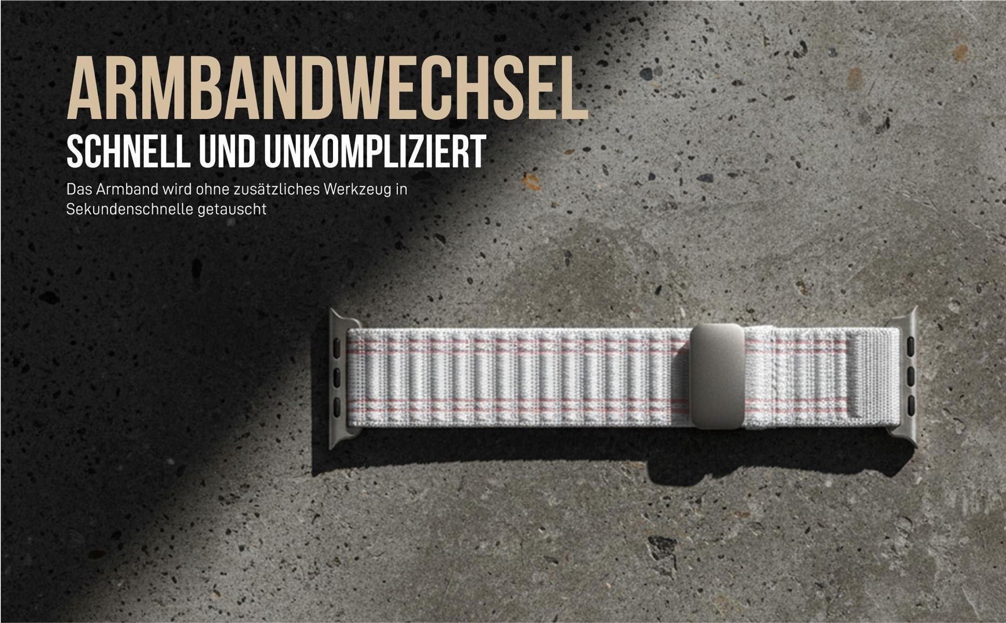 Uhrenarmband in Weiß kompatibel mit Apple Watch Series 8 45mm