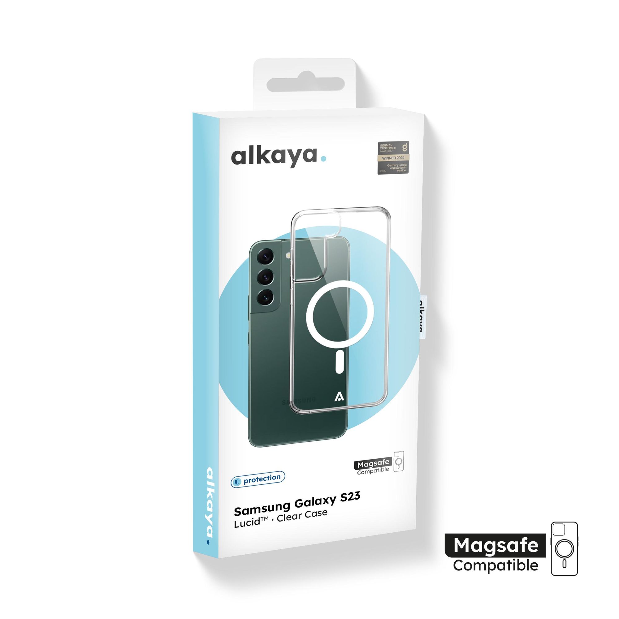 alkaya. LUCID kompatibel mit MagSafe Samsung Galaxy S23 Schutzhülle, Handyhülle, Silikonhülle - Transparent