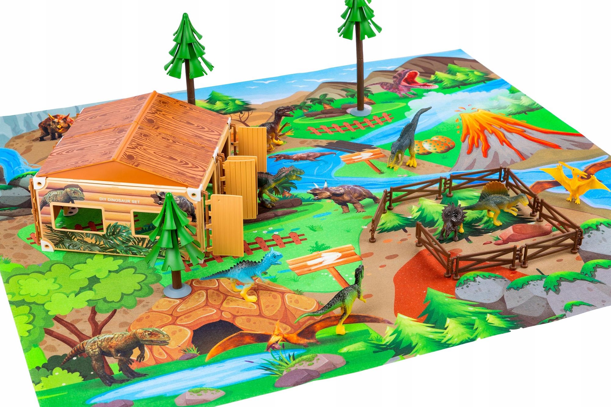 Dinosaurier Figuren Set mit Matte