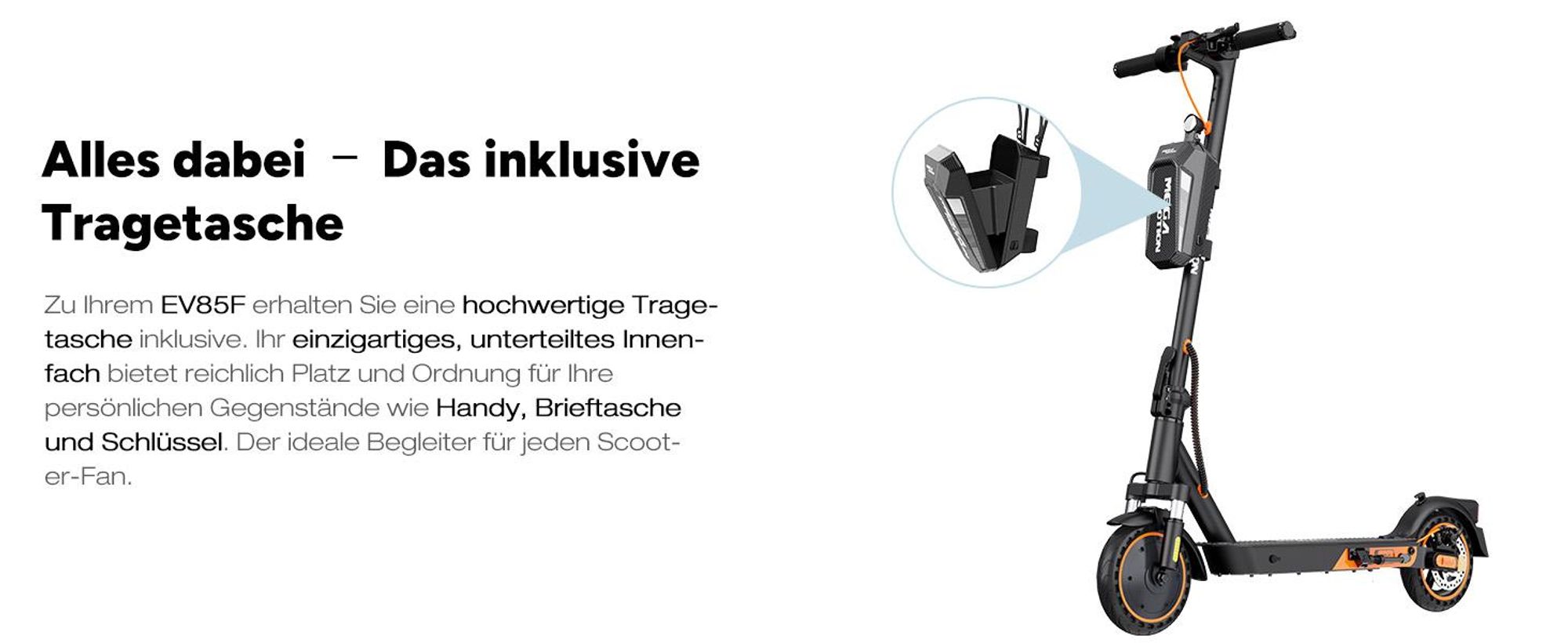 MEGA MOTION E-Scooter mit Straßenzulassung, Elektroroller mit 400W Motor, APP, max Speed 20KM/H, 7,8AH Batterie, 15KG Gewicht, faltbar, Duales Bremsen