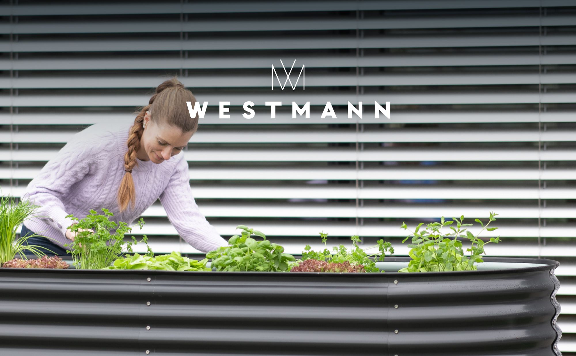 Westmann Grow Faster M Metall Hochbeet aus Wellblech Silber