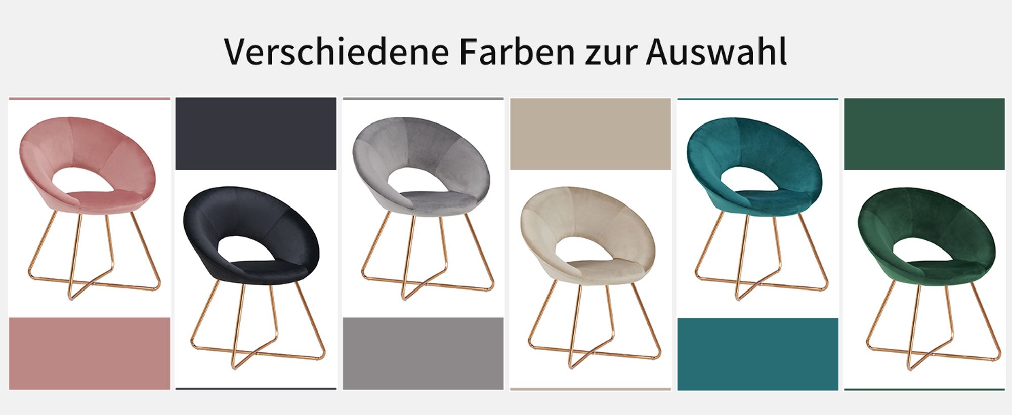 Duhome Esszimmerstuhl Schminktisch Stuhl Wohnzimmerstuhl Samt Sessel Küchenstuhl Polsterstuhl mit Gold Metallbeine, Beige