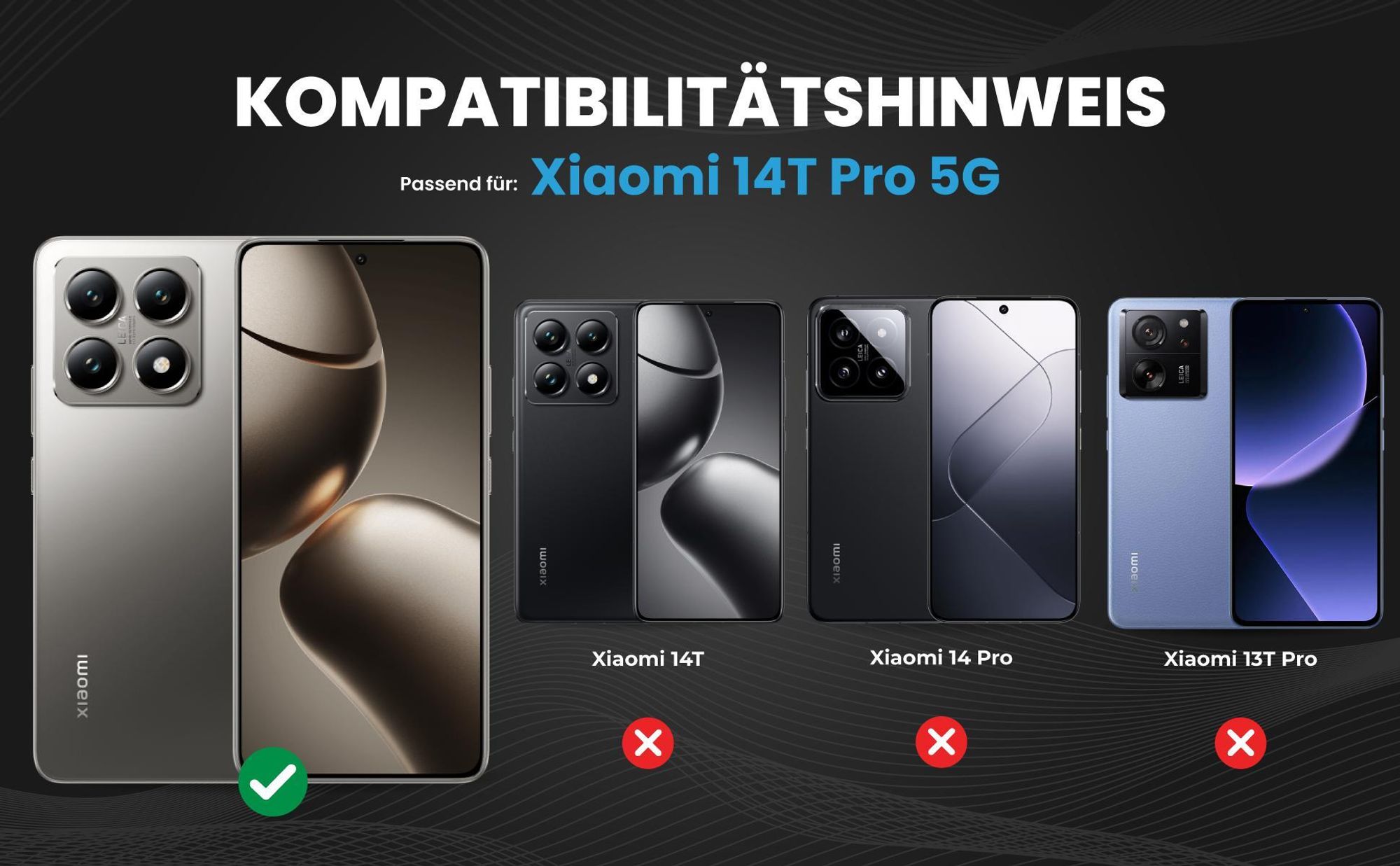 Kompatibilitätshinweise Hülle für Xiaomi 14T Pro