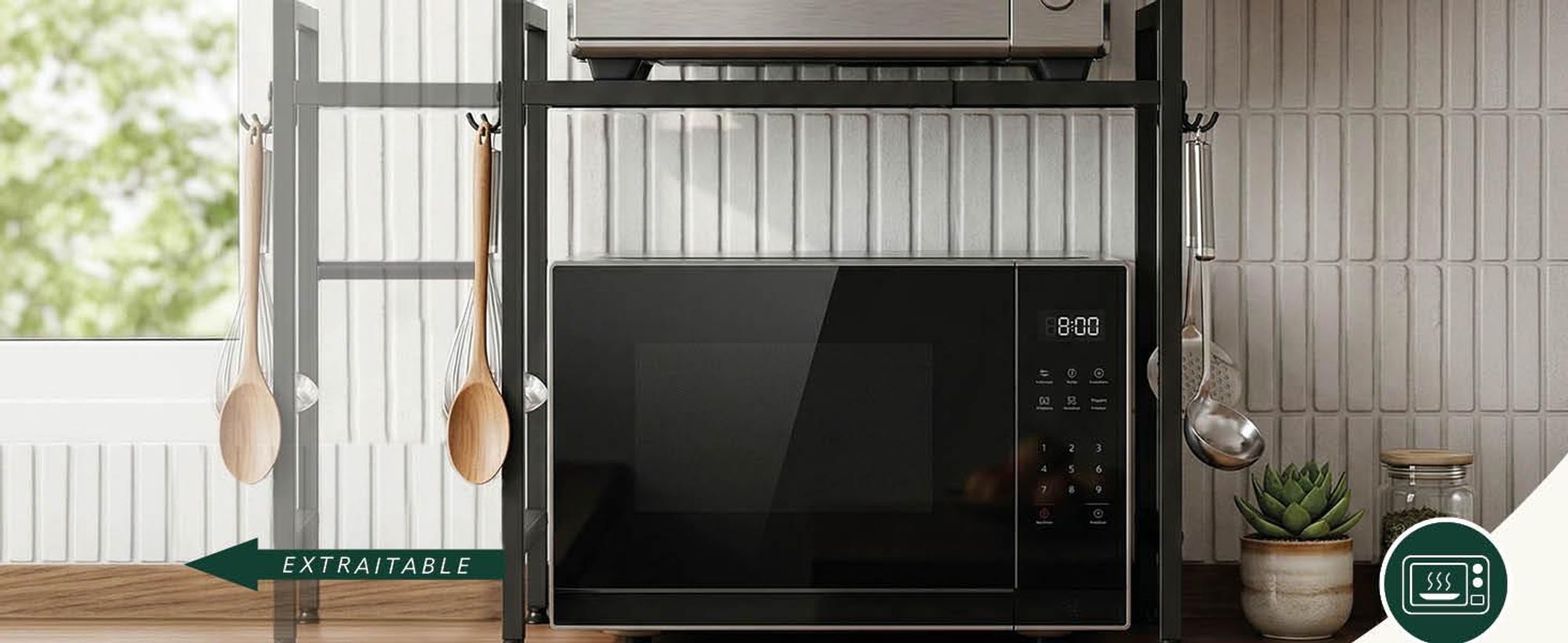 Étagère pour micro-ondes de cuisine