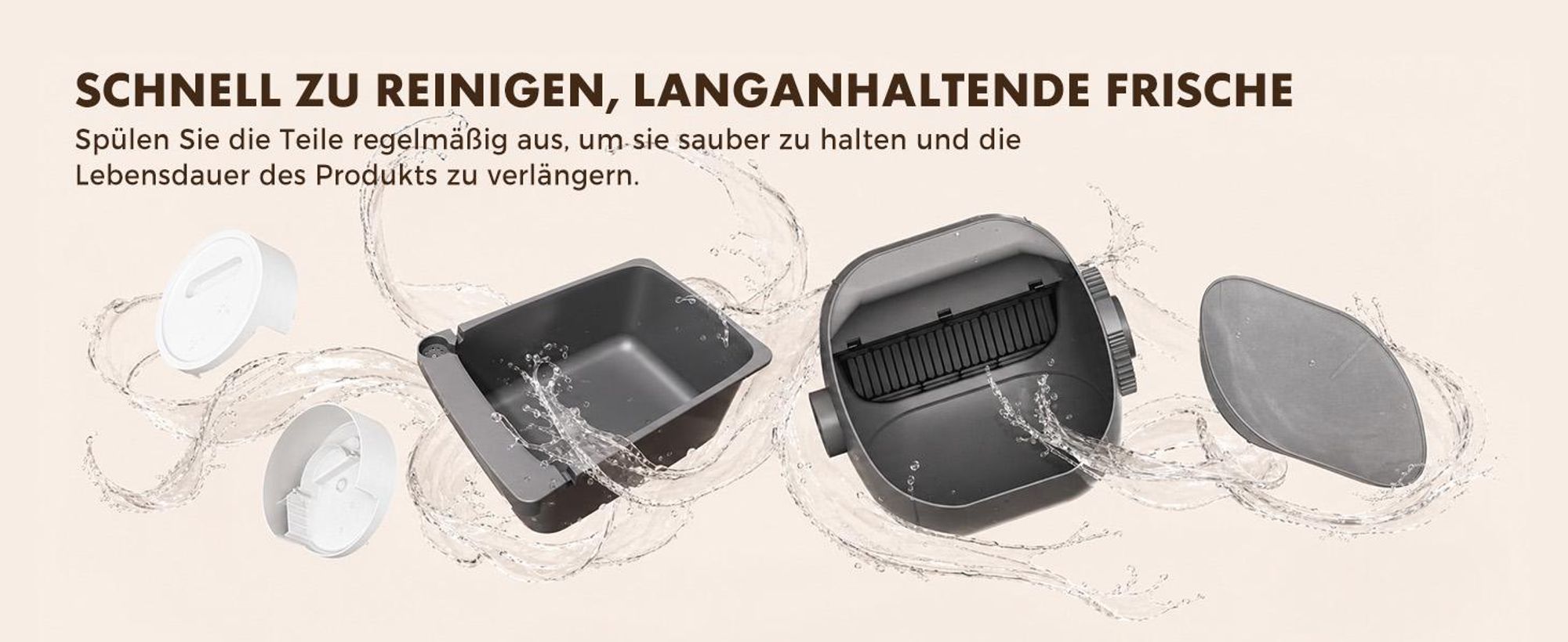 GTPLAYER Selbstreinigende Katzentoilette, 10L Großer Abfallbehälter, APP Steuerung mit Display und Antiklemmfunktion, Geeignet für alle Katzenstreu
