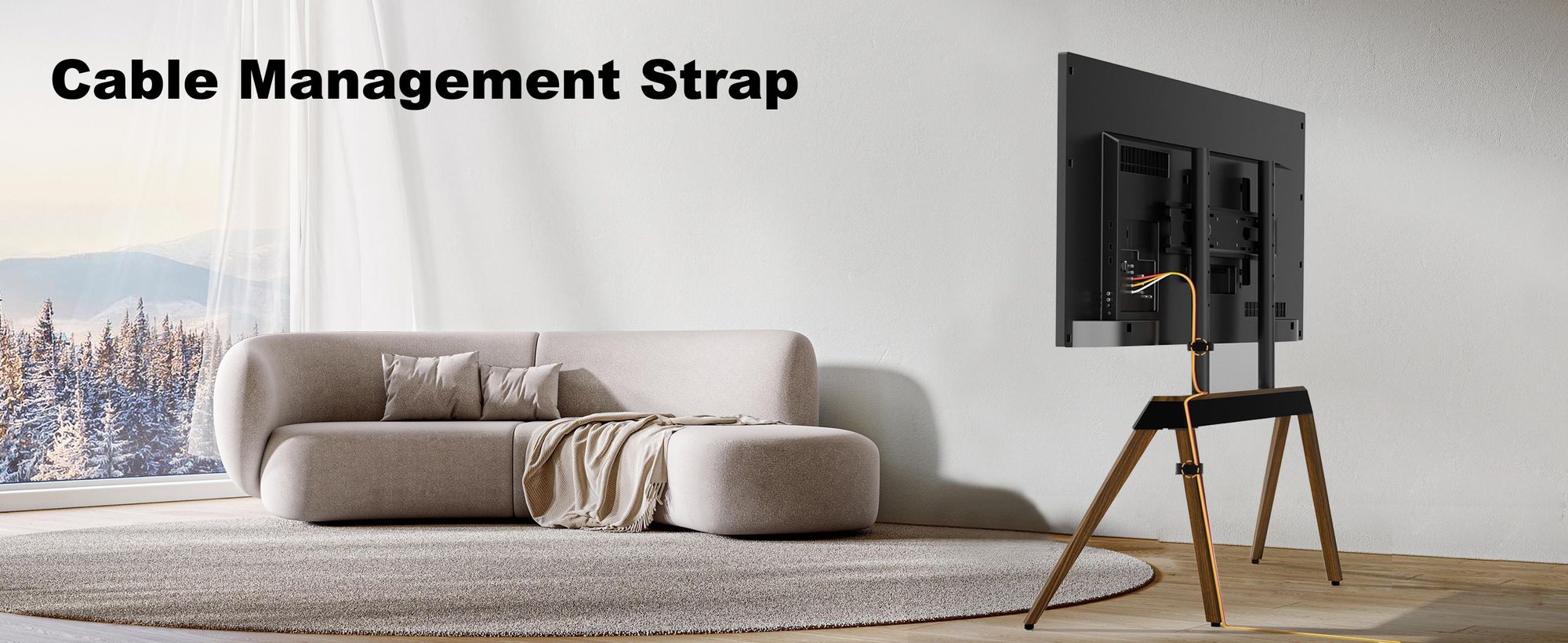 WISFOR TV Standfuss Fernseher Ständer für 40” to 86” LED LCD Monitor, Höhenverstellbar, max VESA 600x400mm, bis 50kg