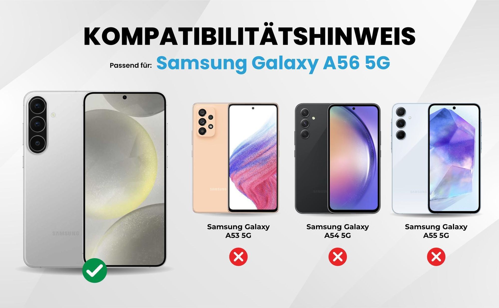 Kompatibilitätshinweise Hülle für Samsung Galaxy A56 5G