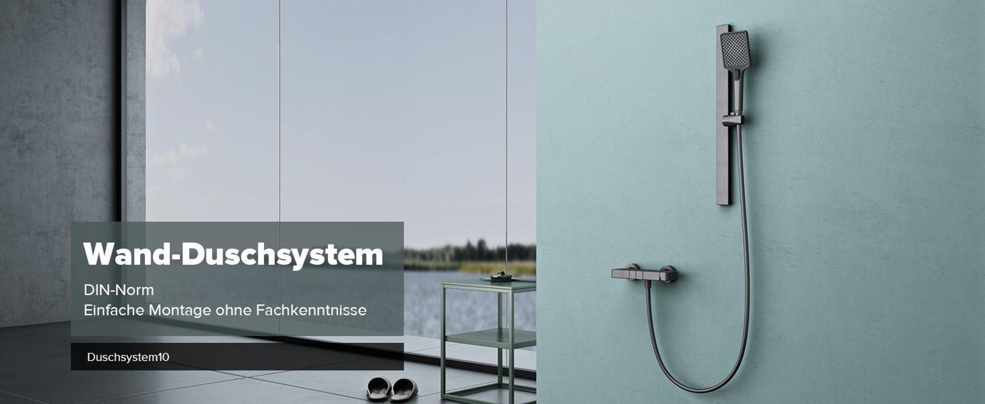 doporro Duschsystem mit Duscharmatur Duschgarnitur mit Regendusche und 3 Strahlarten Duschkopf Dusche komplett Höhenverstellbar Weiß Duschsystem10