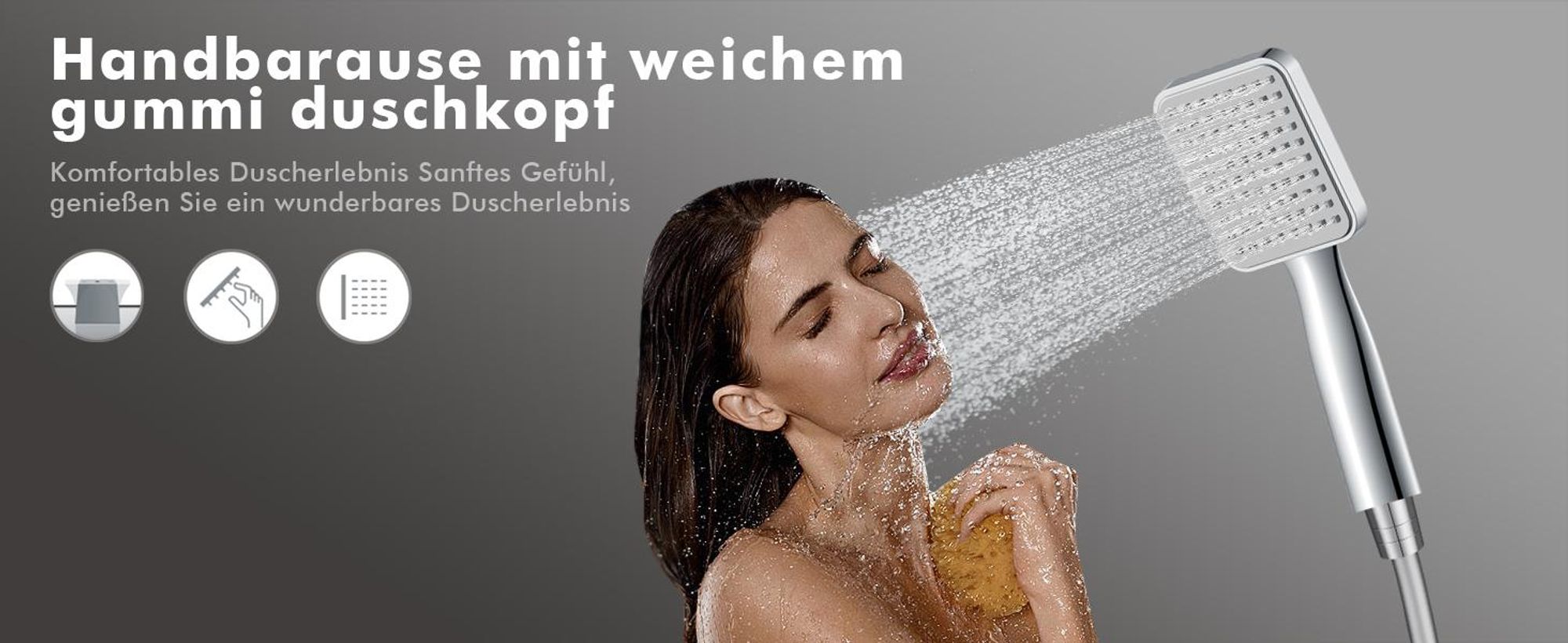 Homelody Duschsystem ohne Armatur Regendusche Duschset ohne Thermostat mit Kopfbrause Handbrause Umsteller eckig Duschsäule für Badezimmer, chrom