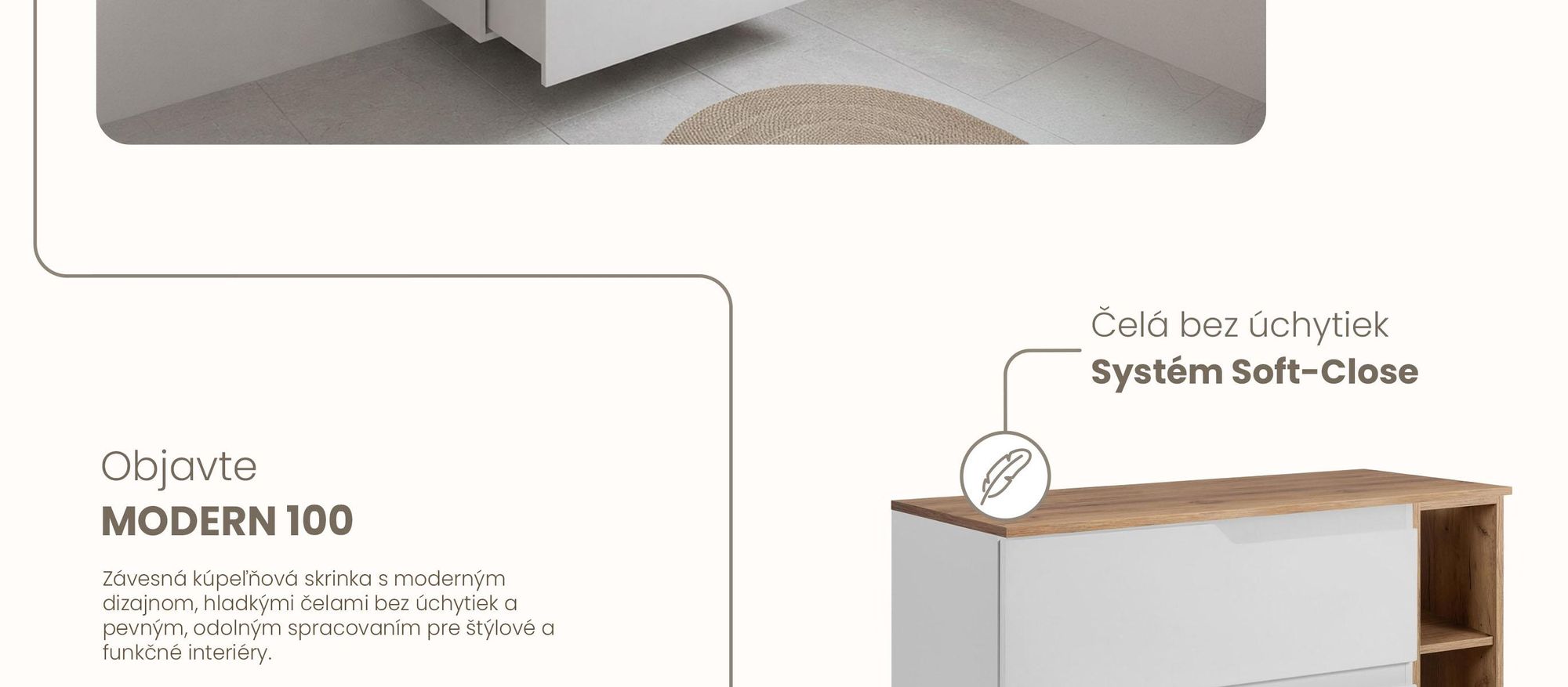 RODAN, moderná skrinka pod umývadlo, skrinka do kúpeľne, kúpeľňový nábytok, kúpeľňová skrinka