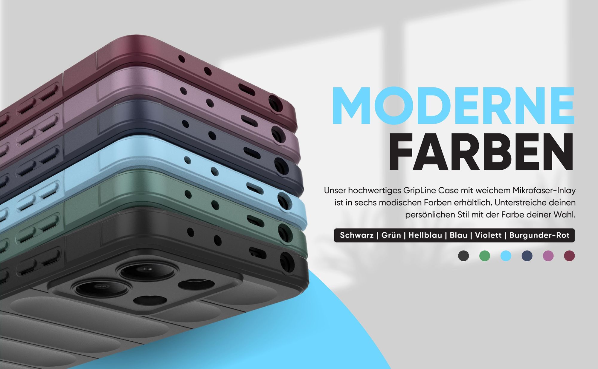 Handyhülle für das Xiaomi Redmi Note 13 - verschiedene Farben und modernes Design