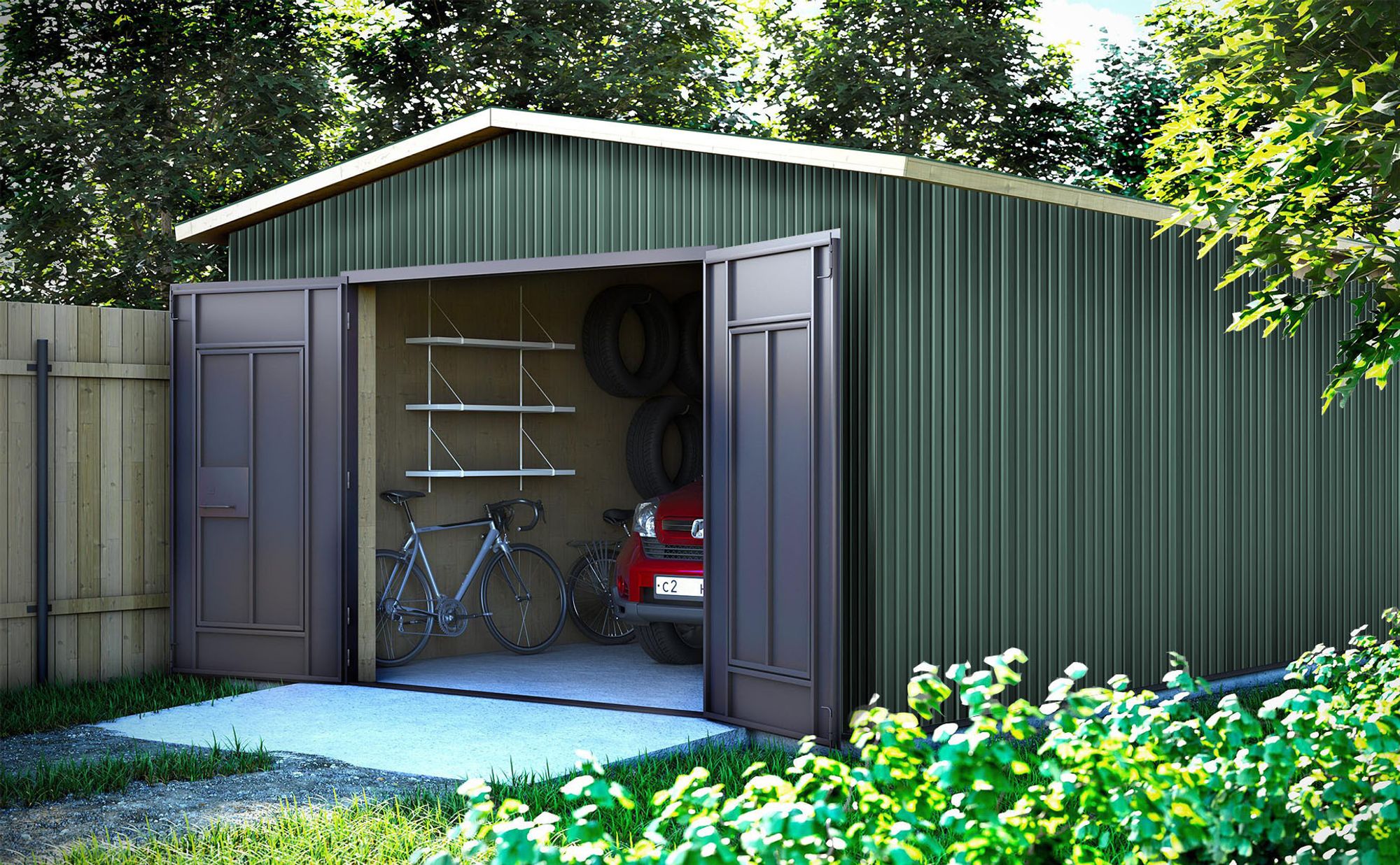 Mondeer 12xTrapezblech 115 x 45 cm=6.21 ㎡ Dachplatten für Gerätehaus Carport verzinkt Profilblech Wandblech Dachblech Wellblech Dachplatten