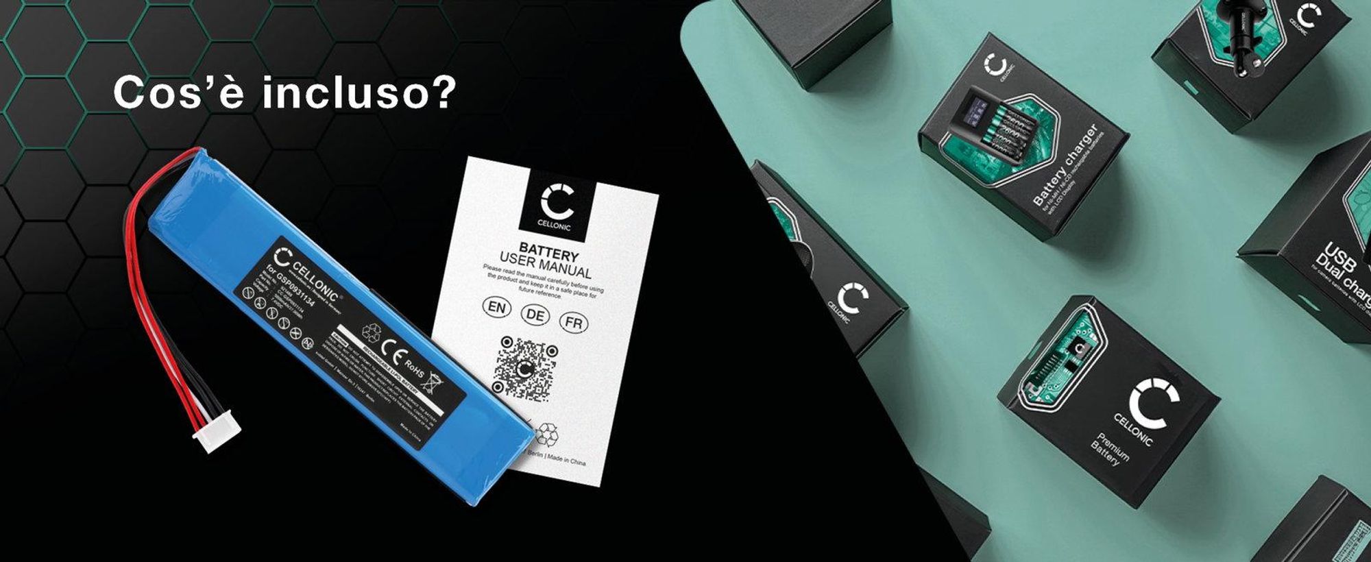 CELLONIC Batteria compatibile con JBL Xtreme 1, GSP0931134 – 1x Batteria 5000mAh