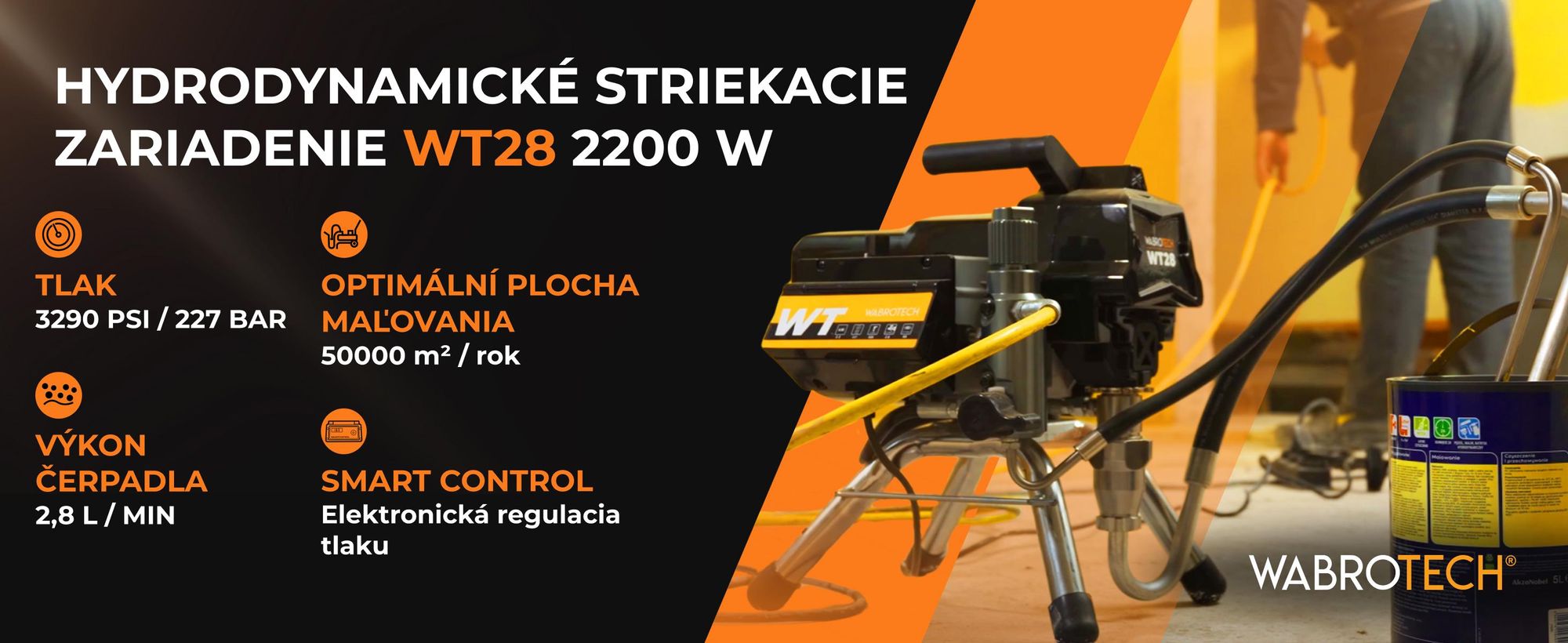 Lakovacia jednotka 2,8 l Striekacia pištoľ 2200W WT28 WABROTECH