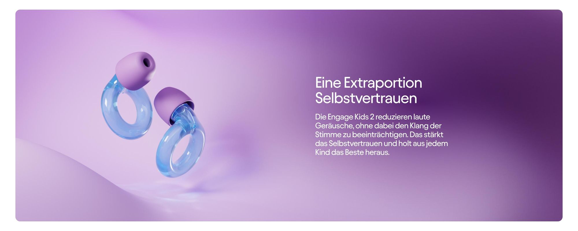 Loop Engage Kids 2 Ohrstöpsel für Kinder (6–12 Jahre), Wiederverwendbarer Lärmschutz, 16 dB