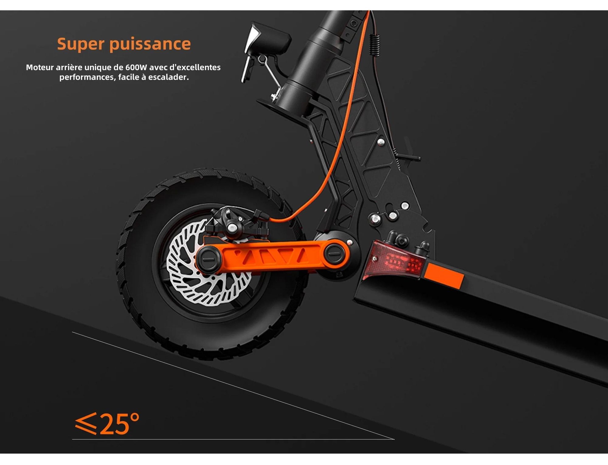 JOYOR S8 Pliable Trottinette électrique - Moteur 600W Batterie 48V26AH Pneus de 10 Pouces - Noir