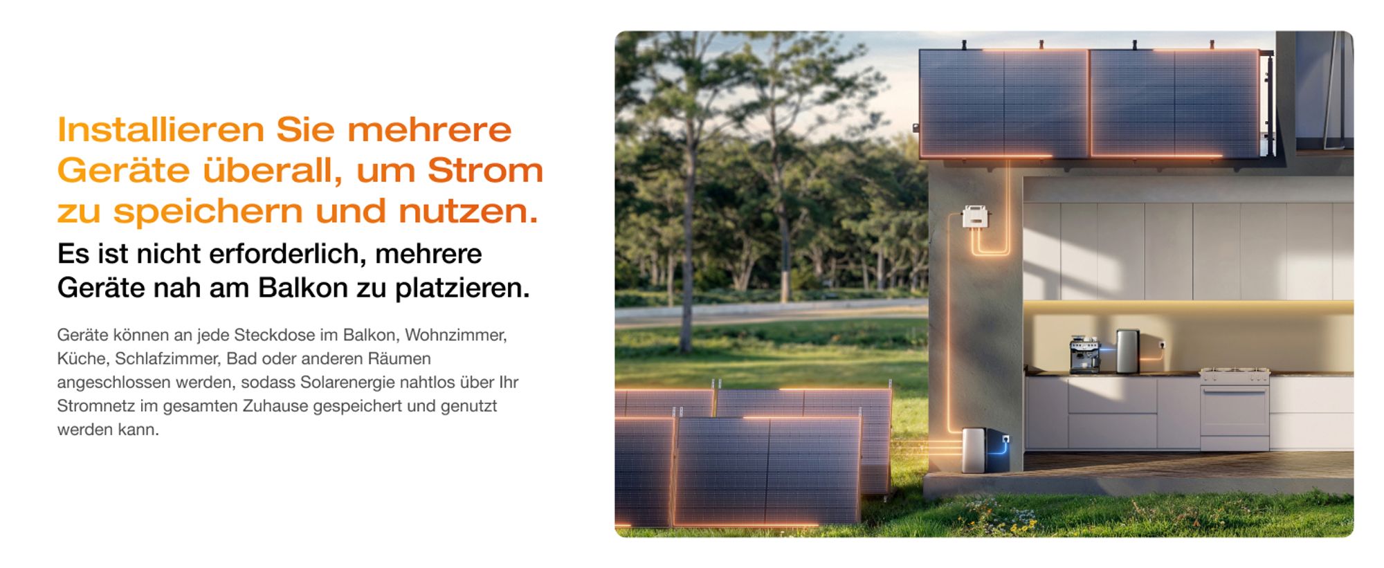 EcoFlow STREAM Ultra 1,92 kWh Balkonkraftwerk mit Batteriespeicher, Plug & Play Solarsystem, 2 800 W Solareingang (4 MPPT), 1 200 W Dual AC-Anschlüsse