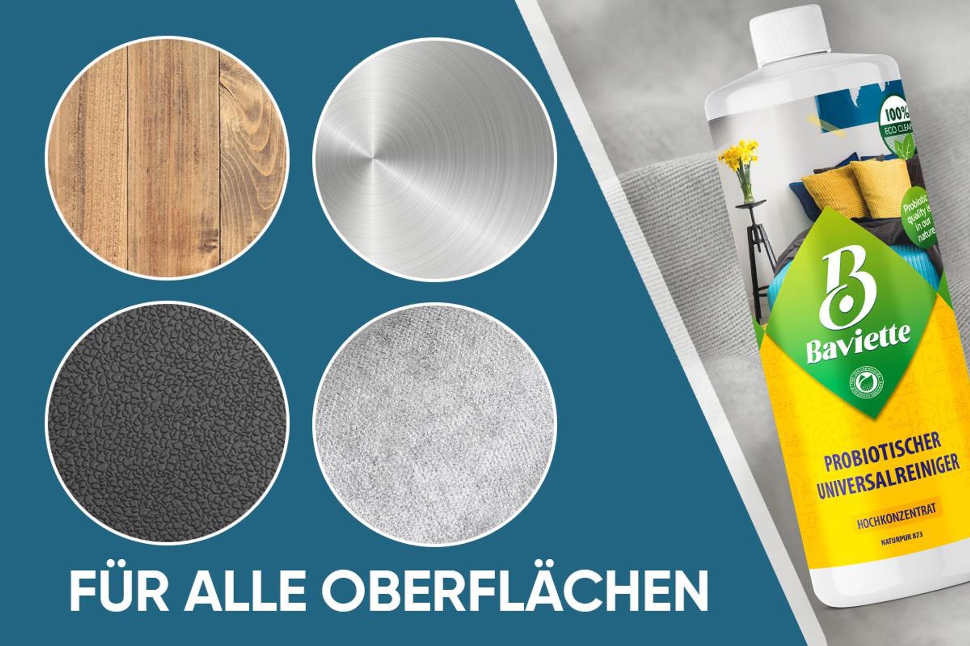 Baviette Universalreiniger Konzentrat 500 ml – ergiebiger Allzweckreiniger mit Mikroorganismen für Haushalt mit Kinder & Haustiere , Auto