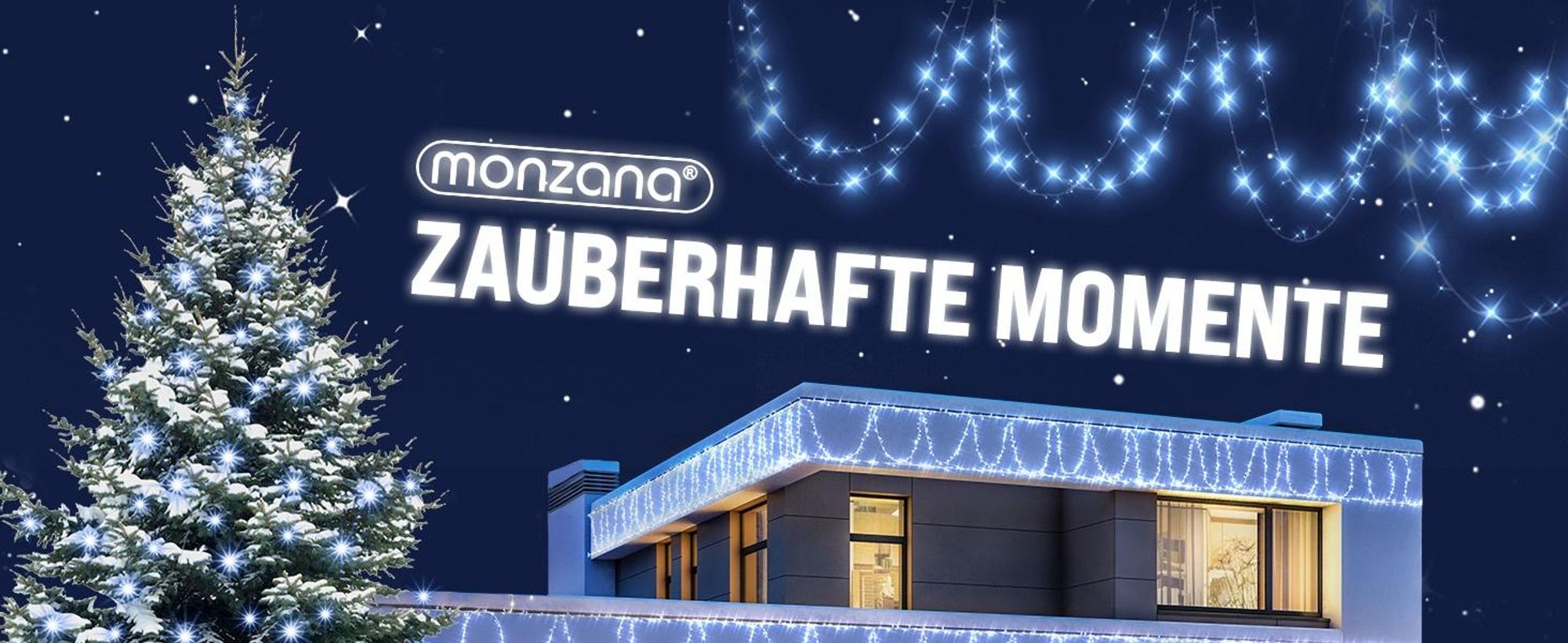 MONZANA® LED Lichterkette 400 LED 40m Warmweiß