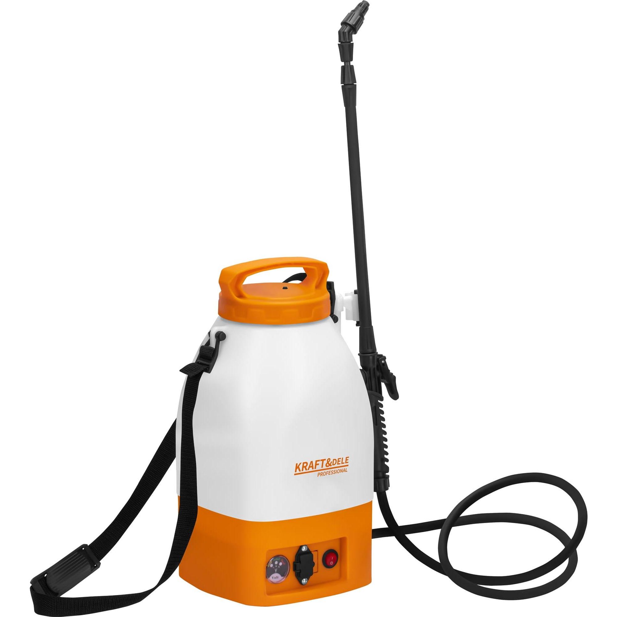 KRAFT&DELE | Akku-Drucksprühgerät, 6L, automatische Pumpe, Tank, teleskopierbare Lanze