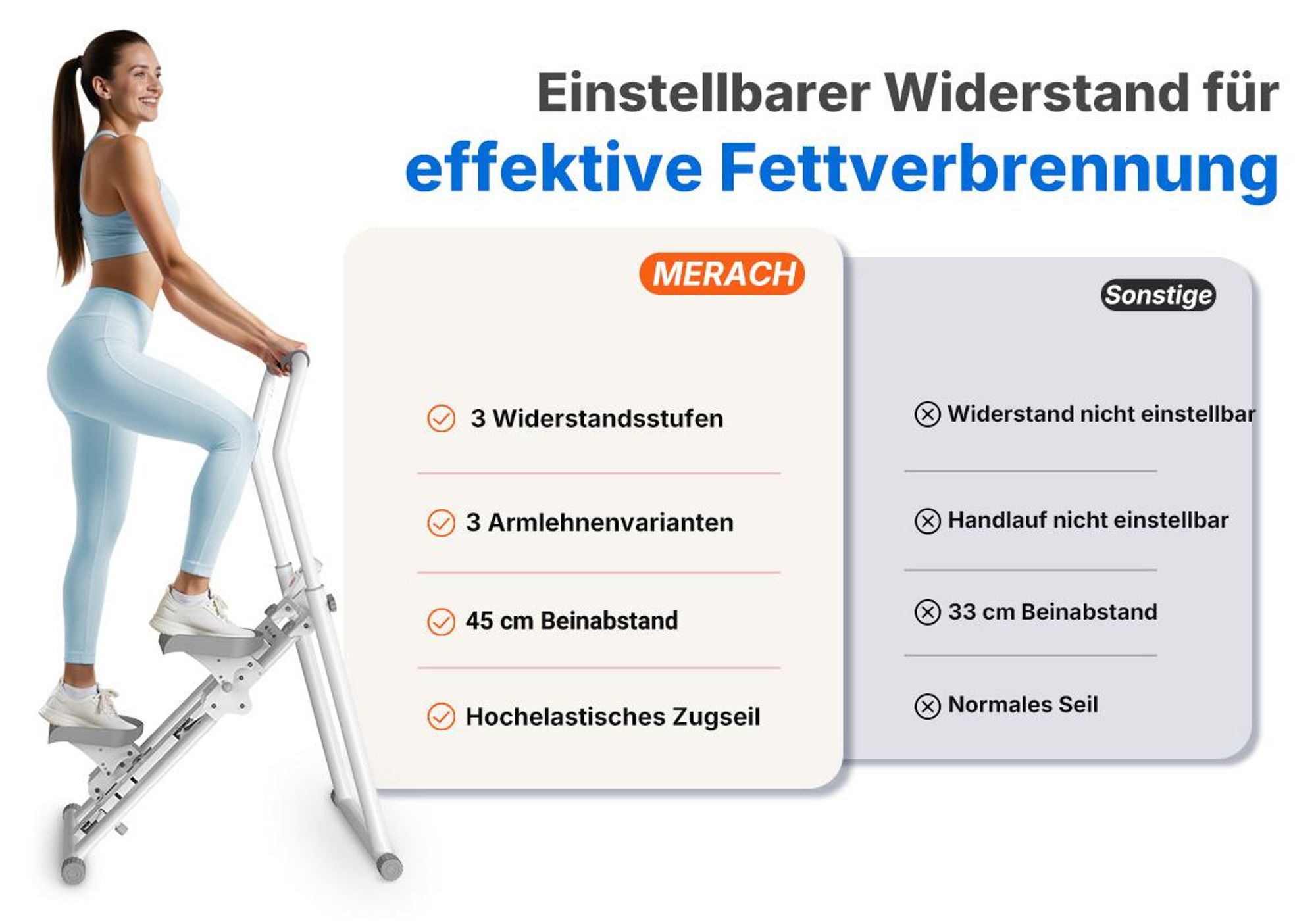 Stepper für Zuhause – 2026 Treppensteiger, vertikaler Klettertrainer, Ganzkörper-Workout, rutschfeste Pedale, langlebiges Fitnessgerät