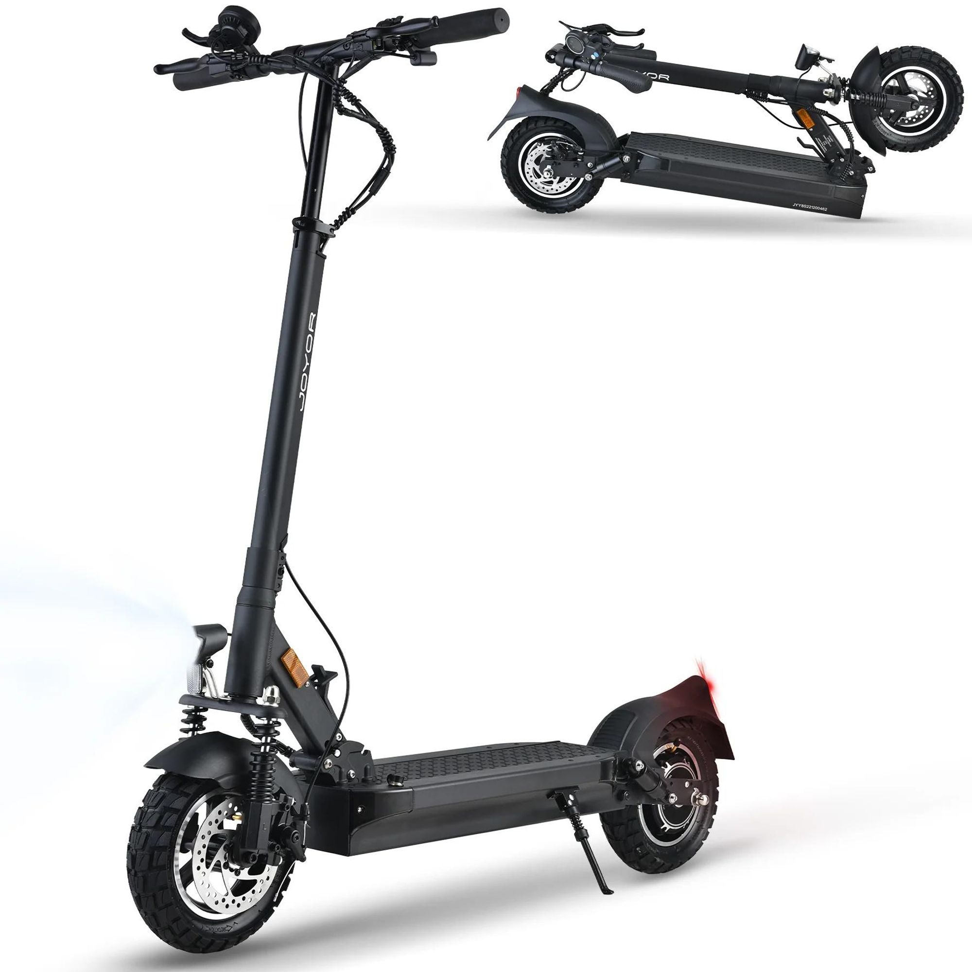 Elektrický Kolobežka JOYOR Y8-S S Certifikátom ABE - 500W Motor 48V26AH Batéria 85KM Dojazd Kotúčová Brzda - Čierna