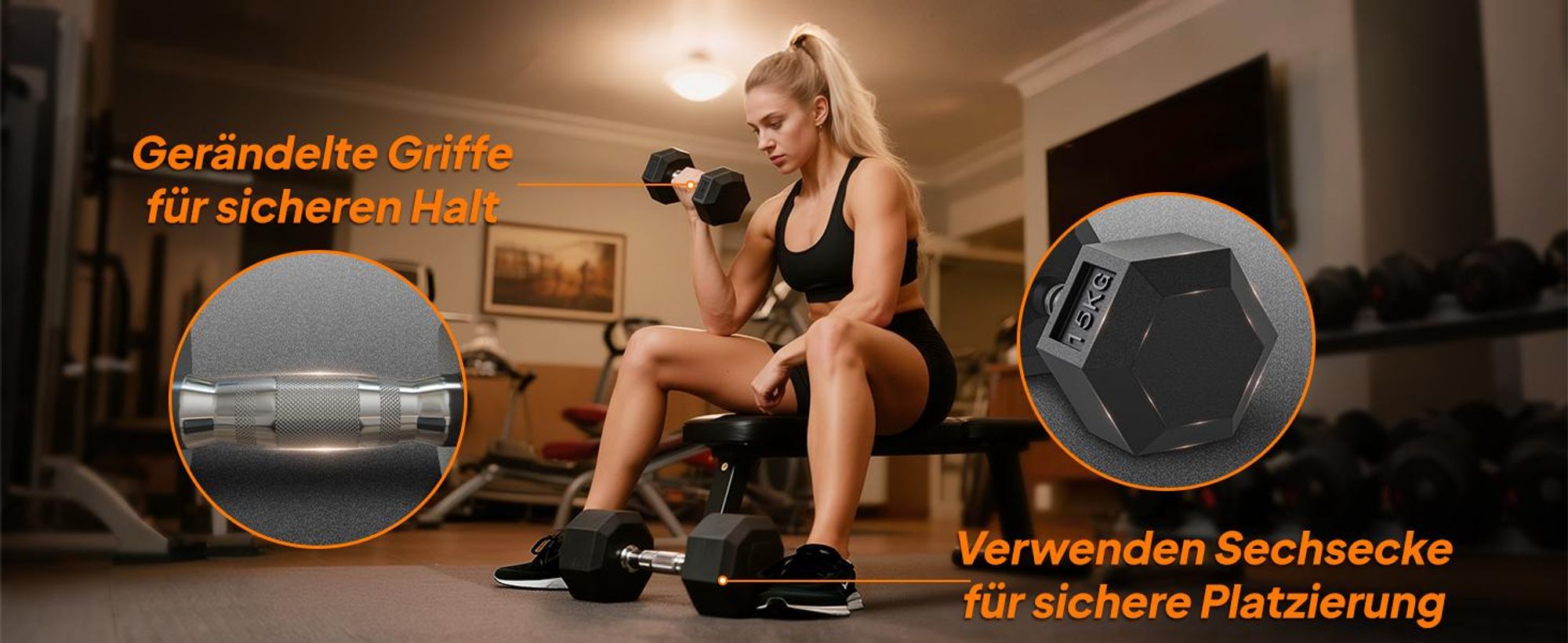 HOMCOM Hanteln mit gerändeltem Griff, Kurzhantel aus Gusseisen, 2 x 15kg, Kurzhanteln für Männer und Frauen, Dumbbell für Zuhause