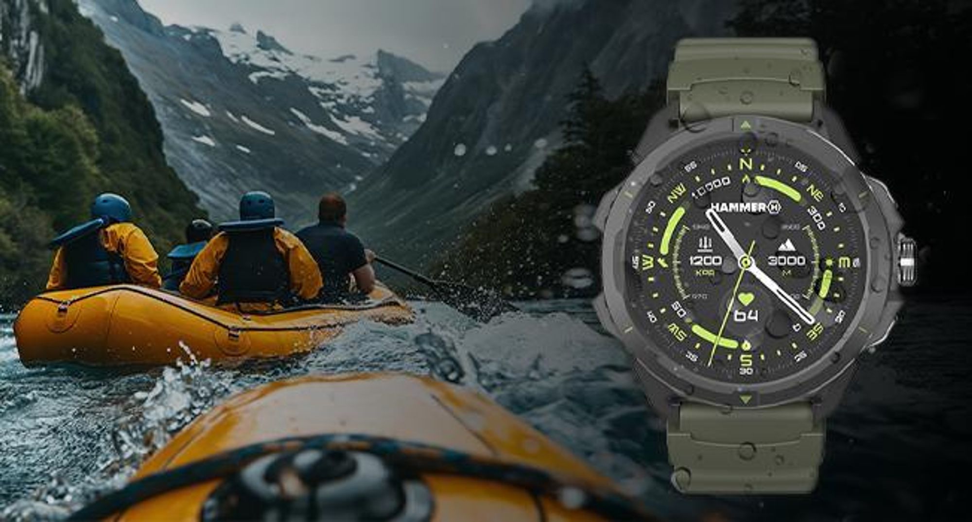 HAMMER SMARTWATCH 2 MILITARY EDITION – Wasserdichte Uhr mit GPS, SOS-Funktion und Sprachkommunikation