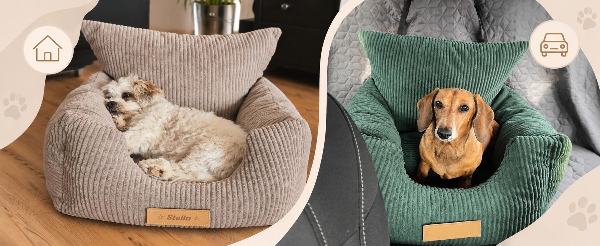 Dogeste seggiolino auto & cuccia da auto per cani piccoli