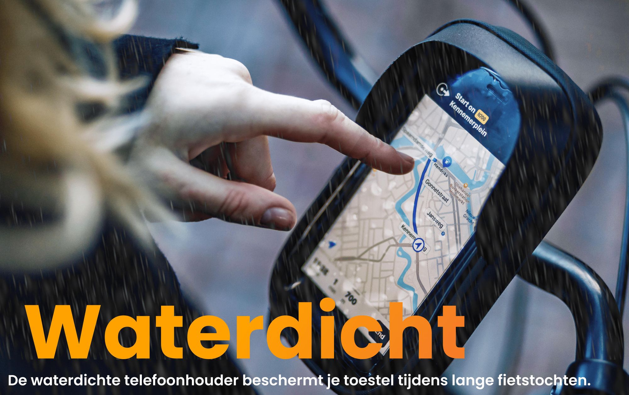 R2B Waterdichte Telefoonhouder Fiets tot 7 inch - 360° Draaibaar