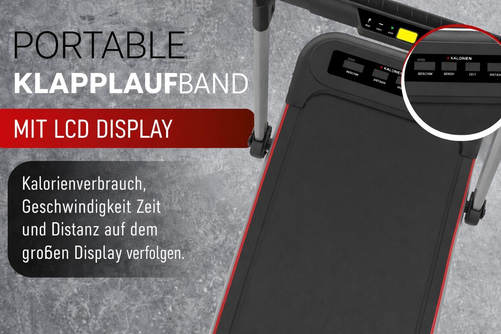 Walden F2600 Laufband 2 in 1 Walking Pad klappbar bis 10 kmh Untertisch Elektrisch Gehgerät Home Office Leise Fernbedienung LCD Display Belastbar 110k