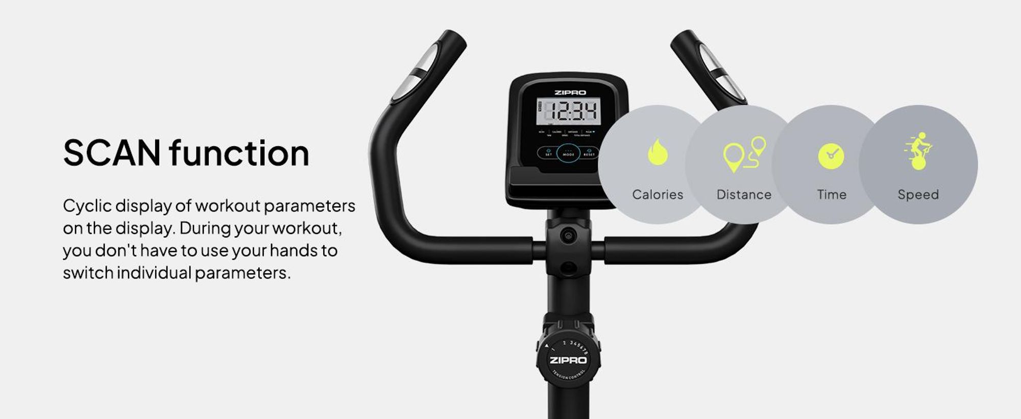 Zipro One S Cvičebný bicykel pre domácnosť Magnetický bicykel do 110 kg Magnety Cvičebný bicykel Fitness bicykel Fitness bicykel Domáci trenažér Kardio bicykel Počítač Fitness vybavenie na doma